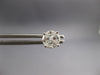 ESTATE .57CT DIAMOND 18KT WHITE GOLD 3D TRILLION INVISIBLE ROUND STUD EARRINGS