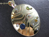 LARGE 2.21CT DIAMOND & AAA MULTI COLOR SAPPHIRE 14KT YELLOW GOLD 3D FUN PENDANT