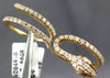 ESTATE LARGE .72CT DIAMOND 18KT WHITE GOLD 3D DOUBLE FINGER HAPPY SNAKE FUN RING