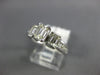 1.58CT DIAMOND 14KT WHITE GOLD BAGUETTE & PRINCESS 3 STONE ENGAGEMENT RING #2884