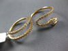 ESTATE LARGE .72CT DIAMOND 18KT WHITE GOLD 3D DOUBLE FINGER HAPPY SNAKE FUN RING