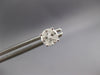 ESTATE .57CT DIAMOND 18KT WHITE GOLD 3D TRILLION INVISIBLE ROUND STUD EARRINGS