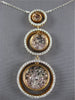 LARGE 3.83CT WHITE & PINK DIAMOND 18KT WHITE & ROSE GOLD JOURNEY LOVE NECKLACE