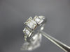 1.58CT DIAMOND 14KT WHITE GOLD BAGUETTE & PRINCESS 3 STONE ENGAGEMENT RING #2884