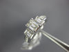 1.58CT DIAMOND 14KT WHITE GOLD BAGUETTE & PRINCESS 3 STONE ENGAGEMENT RING #2884
