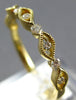 ESTATE .20CT DIAMOND 18KT YELLOW GOLD LEAF ETOILE SEMI ETERNITY ANNIVERSARY RING