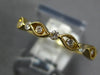 ESTATE .20CT DIAMOND 18KT YELLOW GOLD LEAF ETOILE SEMI ETERNITY ANNIVERSARY RING