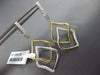 ESTATE .42CT DIAMOND 18KT 2 TONE GOLD 3D DOUBLE LEAF CLASSIC HANGING EARRINGS