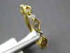 ESTATE .20CT DIAMOND 18KT YELLOW GOLD LEAF ETOILE SEMI ETERNITY ANNIVERSARY RING