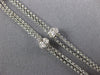 LARGE 4.28CT WHITE & CANARY DIAMOND 18KT 2 TONE GOLD 3D CIRCULAR FLOWER NECKLACE