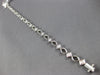 ESTATE .63CT DIAMOND 18K WHITE GOLD CLASSIC ETOILE OVAL & SQUARE TENNIS BRACELET