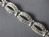 ESTATE WIDE 2.80CT DIAMOND 14KT WHITE GOLD 3D CLASSIC OVAL TENNIS BRACELET