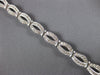 ESTATE WIDE 2.80CT DIAMOND 14KT WHITE GOLD 3D CLASSIC OVAL TENNIS BRACELET