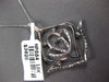 LARGE .36CT DIAMOND 18KT WHITE GOLD 3D TEAR DROP FILIGREE FUN FLOATING PENDANT