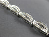 ESTATE WIDE 2.80CT DIAMOND 14KT WHITE GOLD 3D CLASSIC OVAL TENNIS BRACELET
