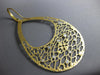 EXTRA LARGE .20CT DIAMOND 18KT YELLOW GOLD TEAR DROP ETOILE FUN HANGING EARRINGS