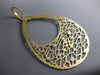 EXTRA LARGE .20CT DIAMOND 18KT YELLOW GOLD TEAR DROP ETOILE FUN HANGING EARRINGS