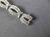 ESTATE WIDE 2.80CT DIAMOND 14KT WHITE GOLD 3D CLASSIC OVAL TENNIS BRACELET