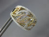 ESTATE LARGE 1.71CT DIAMOND 18K TRI COLOR GOLD 3D LEAF FILIGREE CLIP ON EARRINGS