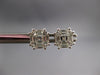 ESTATE .90CT DIAMOND 18KT WHITE GOLD INVISIBLE OCTAGON ASSCHER CUT STUD EARRINGS