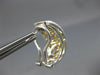 ESTATE LARGE 1.71CT DIAMOND 18K TRI COLOR GOLD 3D LEAF FILIGREE CLIP ON EARRINGS