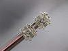 ESTATE .90CT DIAMOND 18KT WHITE GOLD INVISIBLE OCTAGON ASSCHER CUT STUD EARRINGS