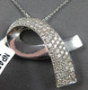 ESTATE .92CT DIAMOND 18KT WHITE GOLD CLASSIC MULTI ROW BCA PIN FLOATING PENDANT