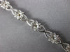 ESTATE 1.44CT DIAMOND 18K WHITE GOLD MULTI FLOWER X LOVE CLASSIC TENNIS BRACELET