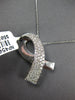 ESTATE .92CT DIAMOND 18KT WHITE GOLD CLASSIC MULTI ROW BCA PIN FLOATING PENDANT
