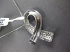 ESTATE .92CT DIAMOND 18KT WHITE GOLD CLASSIC MULTI ROW BCA PIN FLOATING PENDANT