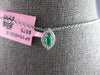 .16CT DIAMOND & AAA EMERALD 14KT WHITE GOLD MARQUISE SHAPE & ROUND HALO PENDANT