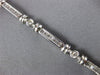 LONG 2.26CT DIAMOND 18KT WHITE GOLD ROUND BAGUETTE CHANNEL BEZEL TENNIS BRACELET