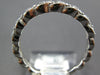 ESTATE .25CT DIAMOND 14K WHITE GOLD 2ROW ROPE INFINITY MILGRAIN ANNIVERSARY RING