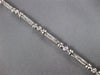 LONG 2.26CT DIAMOND 18KT WHITE GOLD ROUND BAGUETTE CHANNEL BEZEL TENNIS BRACELET
