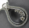 ESTATE .62CT DIAMOND 14KT WHITE GOLD 3D TEAR DROP ETOILE FUN FLOATING PENDANT