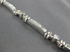 LONG 2.26CT DIAMOND 18KT WHITE GOLD ROUND BAGUETTE CHANNEL BEZEL TENNIS BRACELET