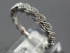 ESTATE .25CT DIAMOND 14K WHITE GOLD 2ROW ROPE INFINITY MILGRAIN ANNIVERSARY RING