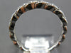 ESTATE .25CT DIAMOND 14K WHITE GOLD 2ROW ROPE INFINITY MILGRAIN ANNIVERSARY RING
