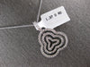 LARGE 1.37CT DIAMOND 18KT WHITE GOLD 3D THREE LEAF CLOVER STAR FLOATING PENDANT