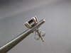 ESTATE .90CT DIAMOND 18KT WHITE GOLD INVISIBLE OCTAGON ASSCHER CUT STUD EARRINGS