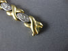ESTATE WIDE .58CT DIAMOND 14KT 2 TONE GOLD 3 STONE ETOILE X LOVE TENNIS BRACELET
