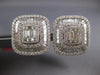 LARGE 8.26CT DIAMOND 18KT WHITE GOLD ROUND & BAGUETTE BALLERINA CLIP ON EARRINGS