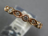 ESTATE .13CT DIAMOND 14KT ROSE GOLD ROUND & MARQUISE FILIGREE ANNIVERSARY RING
