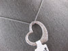 ESTATE LARGE 1.92CT DIAMOND 14KT WHITE GOLD 3D CLASSIC PAVE FLOATING PENDANT