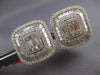 LARGE 8.26CT DIAMOND 18KT WHITE GOLD ROUND & BAGUETTE BALLERINA CLIP ON EARRINGS