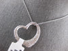 ESTATE LARGE 1.92CT DIAMOND 14KT WHITE GOLD 3D CLASSIC PAVE FLOATING PENDANT