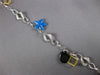 ESTATE .16CT DIAMOND AAA BLUE AGATE & ONYX 18KT 2 TONE GOLD STAR TOGGLE BRACELET