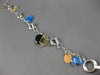 ESTATE .16CT DIAMOND AAA BLUE AGATE & ONYX 18KT 2 TONE GOLD STAR TOGGLE BRACELET
