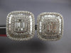 LARGE 8.26CT DIAMOND 18KT WHITE GOLD ROUND & BAGUETTE BALLERINA CLIP ON EARRINGS