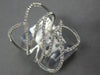 ESTATE LARGE .25CT DIAMOND 14KT WHITE GOLD 3D CLASSIC MULTI LEAF FUN RING